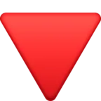 Красный треугольник с верхушкой, направленной вниз