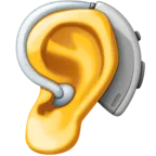 Ohr mit Hörgerät