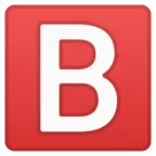 Lettre majuscule latine B encadrée et en inversion