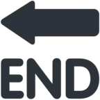 Стрелка влево над словом END (конец)