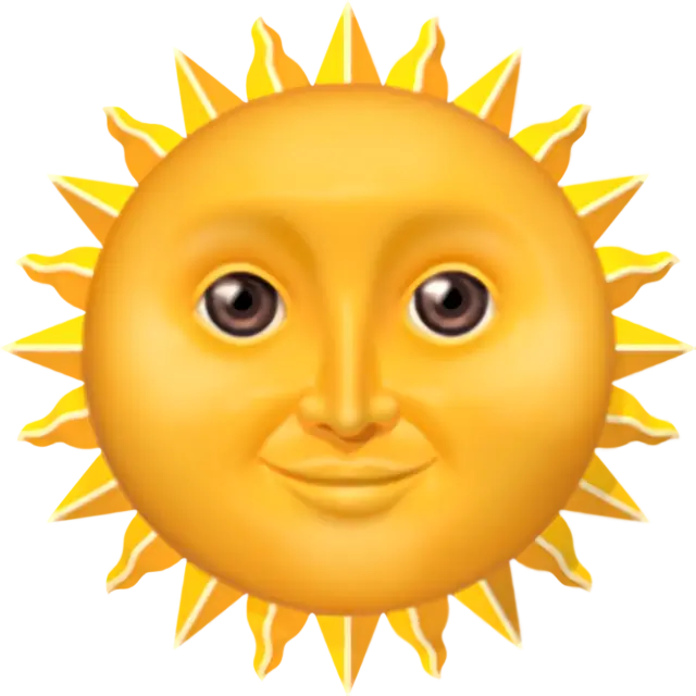 Sonne mit Gesicht