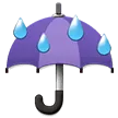 Yağmur damlaları ile şemsiye