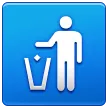 Symbole invitant à jeter les déchets dans la poubelle