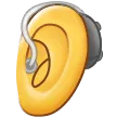 Ucho z aparatem słuchowym