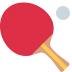 Tischtennis Paddel und Ball