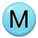 Латинская заглавная буква M в круге