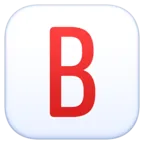 Lettre majuscule latine B encadrée et en inversion