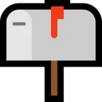 封闭的邮箱与凸起的旗帜