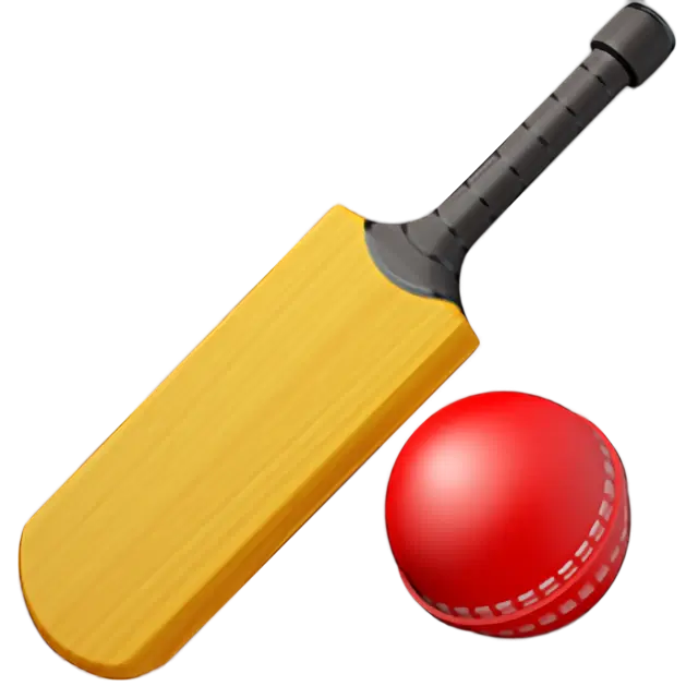 Cricketschläger und Ball