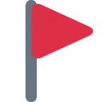 Bandera triangular en el poste