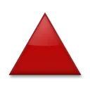 Apuntando hacia arriba triángulo rojo