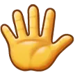 Mâna ridicată cu degetele împrăștiate