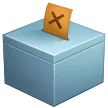 Wahlurne mit Wahlschein