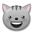 Lächelndes Cat Face mit offenem Mund