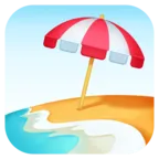 沙滩和沙滩伞
