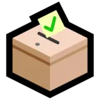 Ящик для голосования с бюллетенем