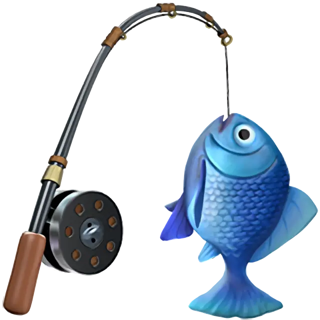 Caña de pescar y pescado