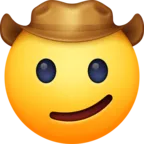 Rosto com chapéu de cowboy
