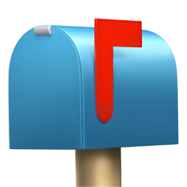 封闭的邮箱与凸起的旗帜