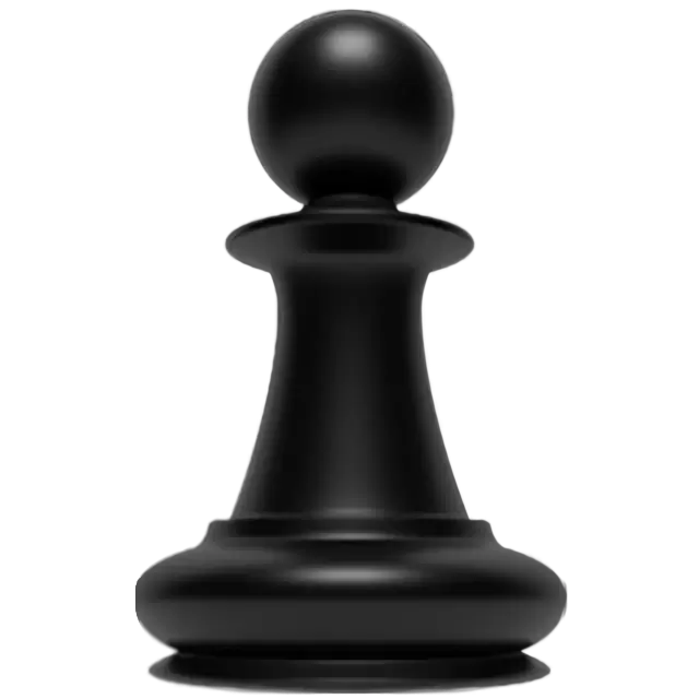 Pion noir du jeu d'échecs