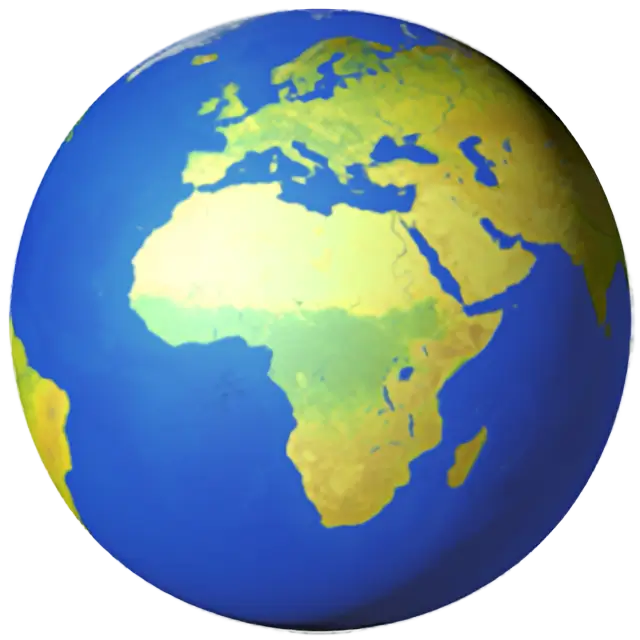 अर्थ ग्लोब यूरोप-अफ्रीका