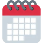 Almofada espiral do calendário