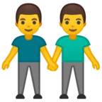 Dwóch mężczyzn, trzymając się za ręce