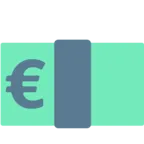 Banconota con simbolo dell'euro