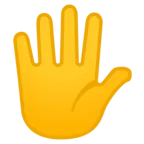 Mâna ridicată cu degetele împrăștiate