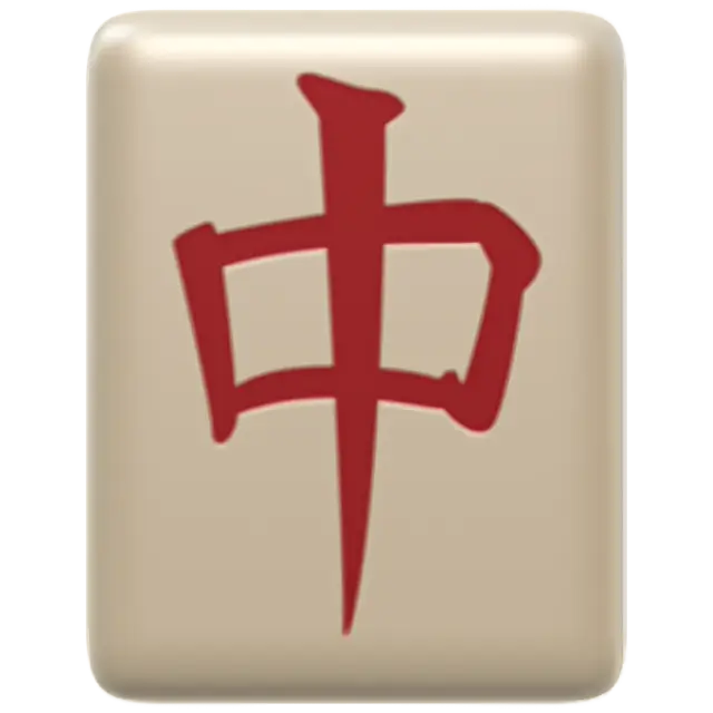 Mahjong telha vermelha dragão