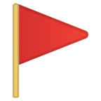 Dreieckige Flagge auf Post