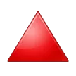 Красный треугольник с верхушкой, направленной вверх