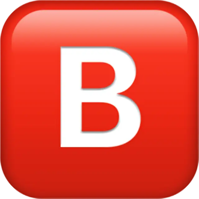 Ujemna kwadratowa łacińska litera B