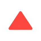 Triângulo vermelho apontando para cima