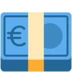 Billet de banque avec symbole euro
