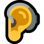 補聴器付き耳