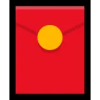 Envelope de presente vermelho