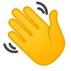 Acenando a mão sinal