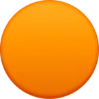 Großer orangefarbener Kreis