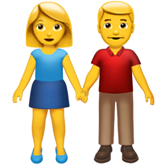 Homme et femme se tenant par la main