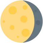 Símbolo de luna gibosa menguante