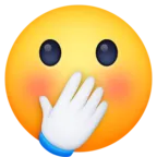 Smiling Face With Smiling Eyes And Hand Covering Mouth