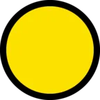 大きな黄色の円
