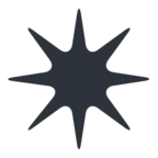 Osiem Pointed Black Star