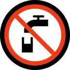 Symbole de l’eau non potable