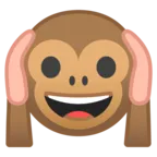 Mono con orejas tapados