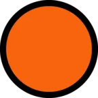 Großer orangefarbener Kreis