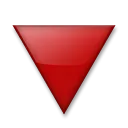 Abwärts gerichtetes rotes Dreieck