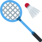 Badmintonschläger und Federball