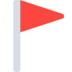 Bandera triangular en el poste